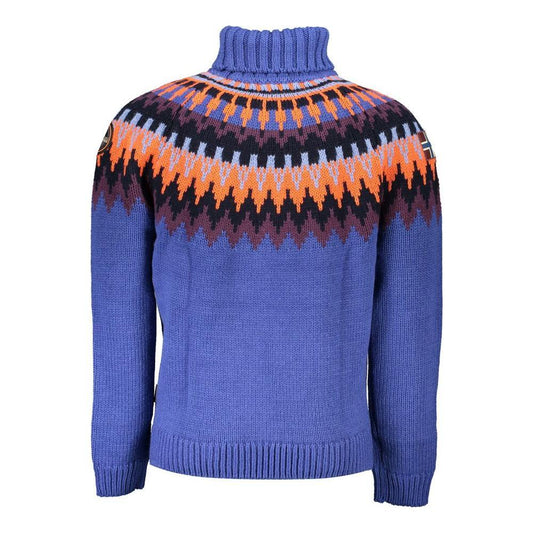 Napapijri Blue Acrylic Men Sweater NA-25323-M