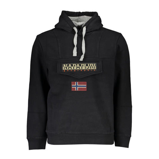Napapijri Black Cotton Men Sweater NA-25327-S