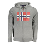 Norway 1963 Sleek Gray Hooded Fleece Sweatshirt NO-25573-XL