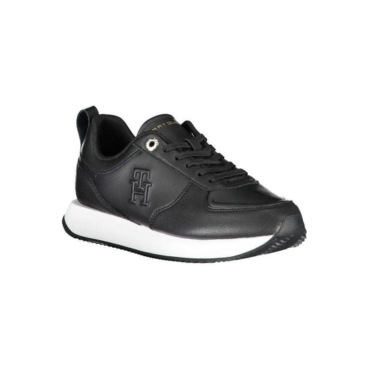 Tommy Hilfiger Black Leather Women Sneaker TO-26141-EU36/US6
