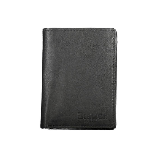 Blauer Elegant Black Leather Dual Compartment Wallet BL-27443