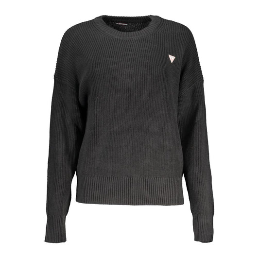 Guess Jeans Black Cotton Sweater GU-32440-XS