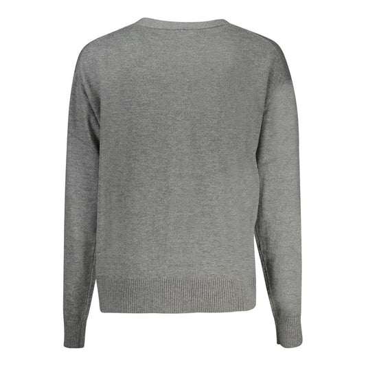 Guess Jeans Gray Polyester Sweater GU-32446-XS