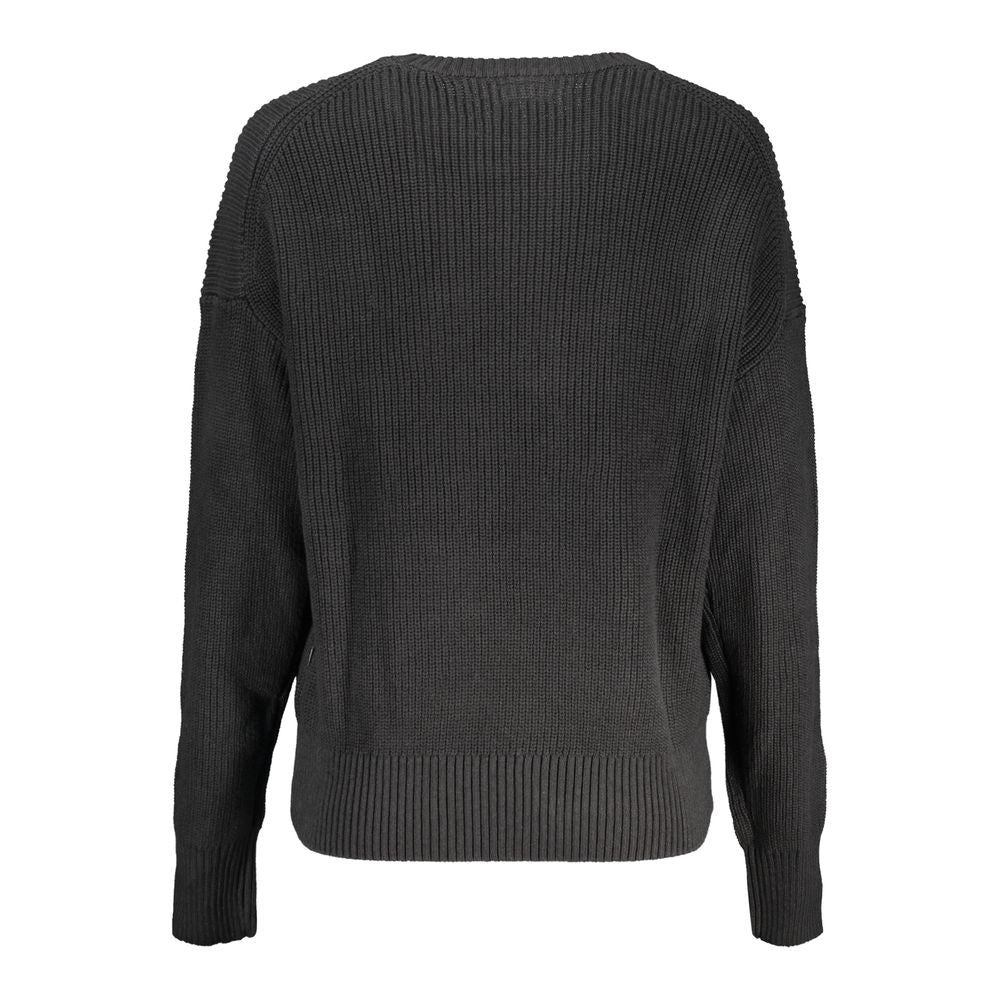 Guess Jeans Black Cotton Sweater GU-32440-XS