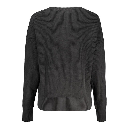 Guess Jeans Black Cotton Sweater GU-32440-XS