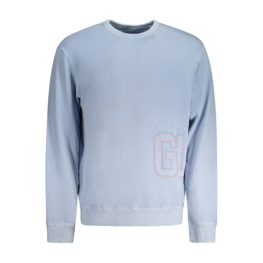 Guess Jeans Light Blue Cotton Men Sweater GU-33314-M