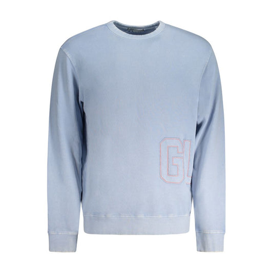 Guess Jeans Light Blue Cotton Men Sweater GU-33314-M
