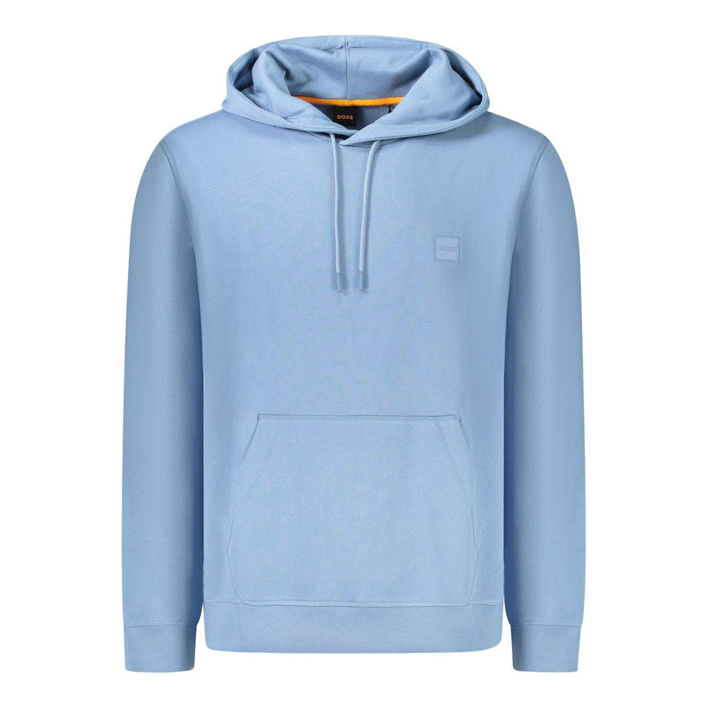 Hugo Boss Light Blue Cotton Men Sweater BO-34122-XXL