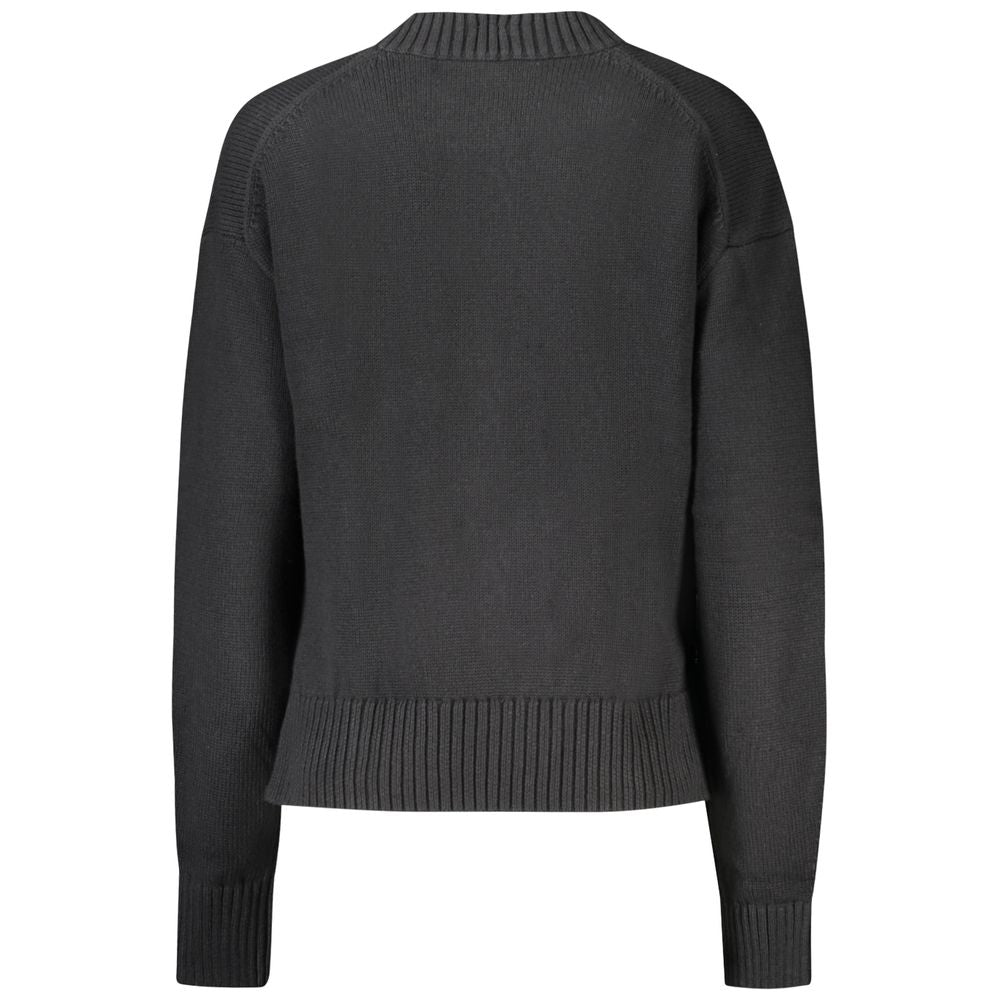 Calvin Klein Black Cotton Women Sweater CA-32965-XS