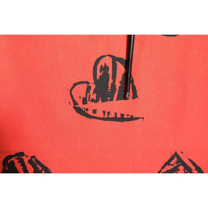 Dolce & Gabbana Red Cotton Short Sleeve DG Heart Logo T-shirt