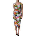Dolce & Gabbana Multicolor Floral Sleeveless Sheath Dress DR81657-36