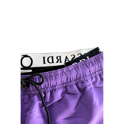 Trussardi Beachwear Purple Polyester Men's Swim Shorts