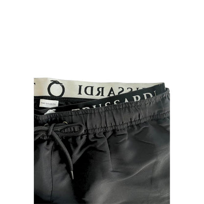 Trussardi Beachwear "Black Polyester Men Swim Shorts"