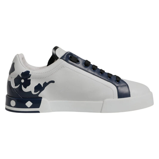 Dolce & Gabbana White Blue Crown Low Top Men Sneakers Shoes MV7574#1-40