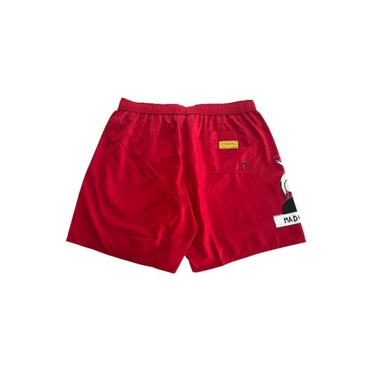 Iceberg Red Polyester Men Swim Short IC-24836-S