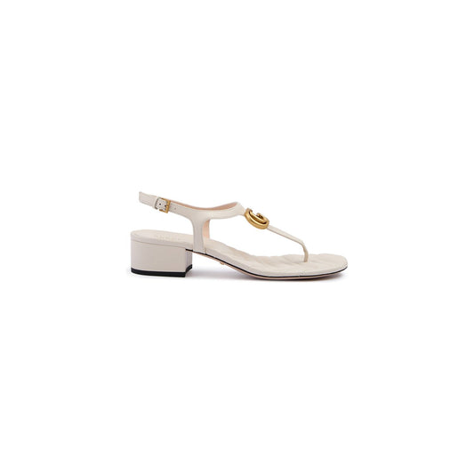 Gucci Mystic White Nappa Charlotte Leather Sandals 674840BKO009022