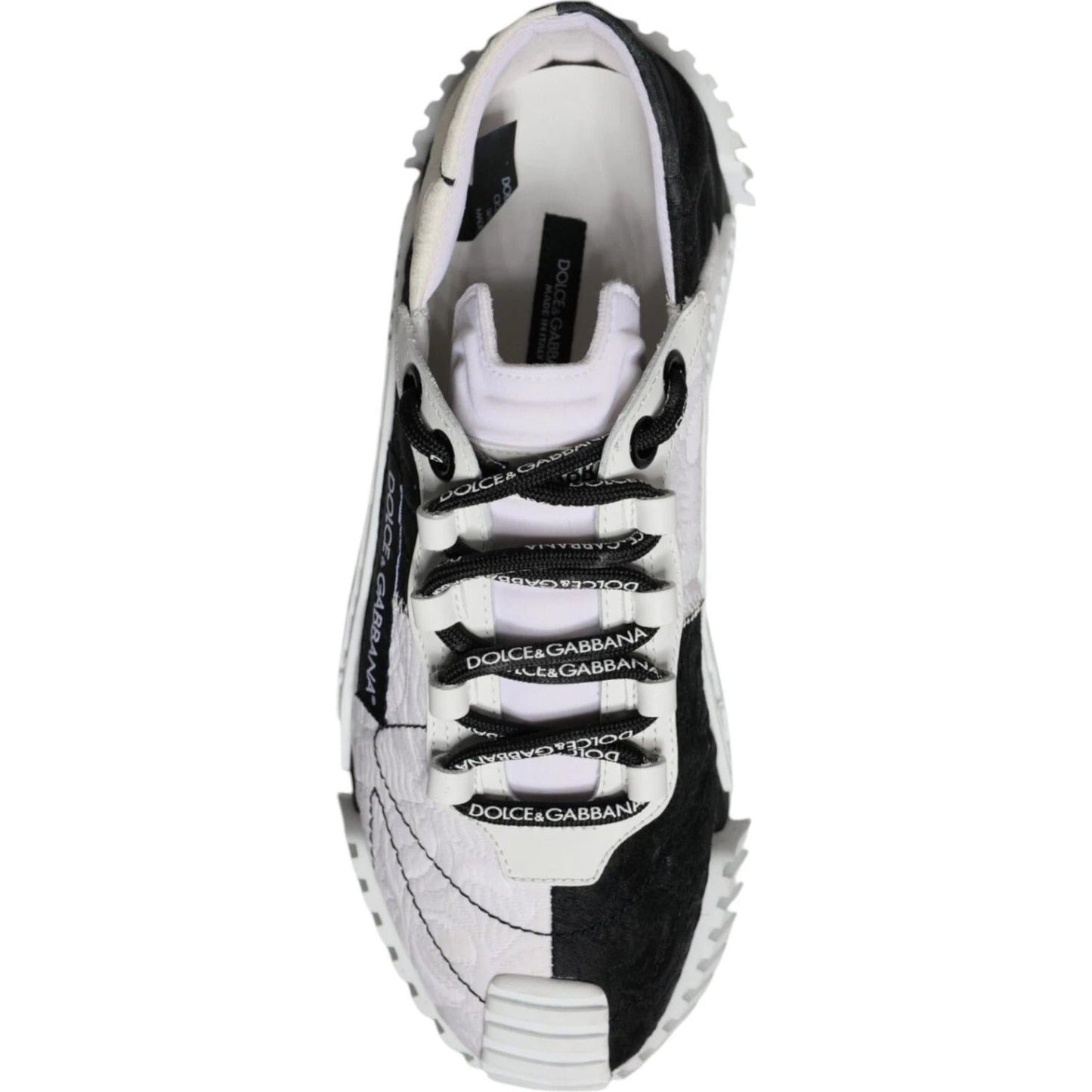 Dolce & Gabbana White Black Low Top NS1 Sneakers Shoes LA11821#1-37.5