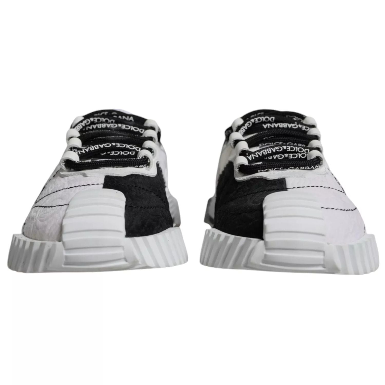 Dolce & Gabbana White Black Low Top NS1 Sneakers Shoes