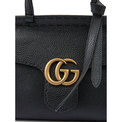 Gucci Black Leather GG Marmont Handbag