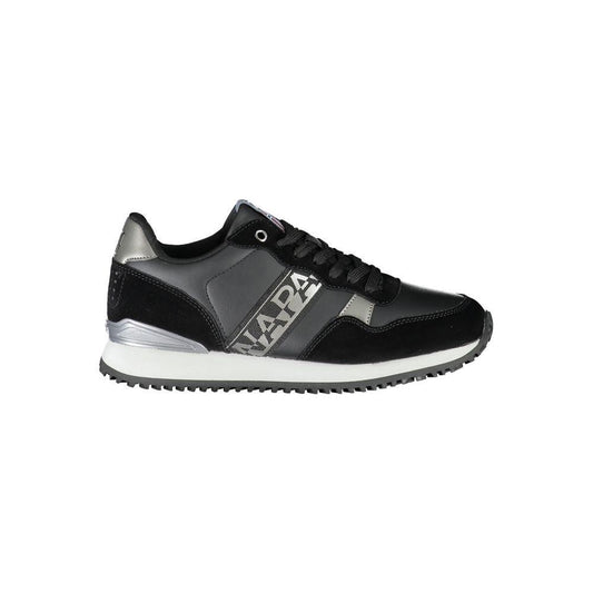 Napapijri Chic Black Lace-Up Sneakers with Contrast Detail NA-23093-EU36/US6