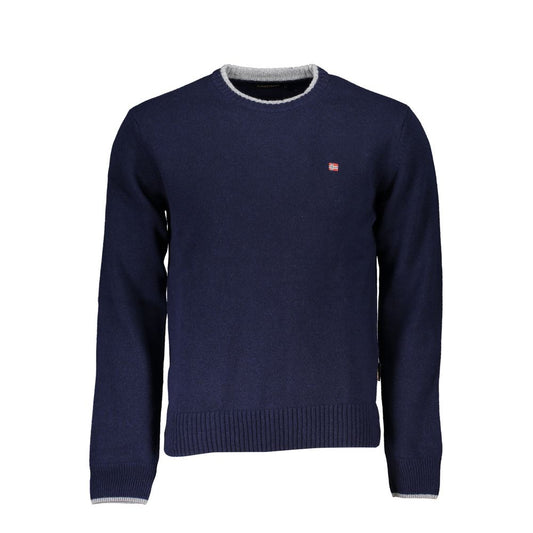 Napapijri Blue Fabric Men Sweater NA-25317-S