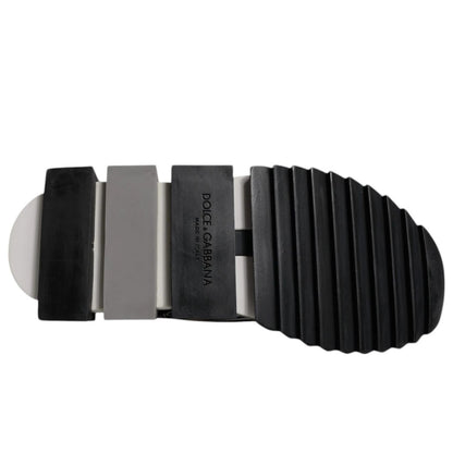 Dolce & Gabbana White Black Slip On Sorrento Sneakers Shoes