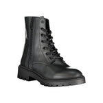 Calvin Klein Chic Black Ankle Boot with Laces and Zip Detail CA-25033-EU36/US6