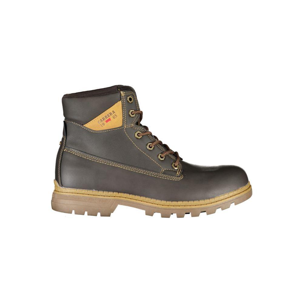 Carrera Rugged Brown Lace-Up Boots with Contrast Details CA-25379-EU40/US7
