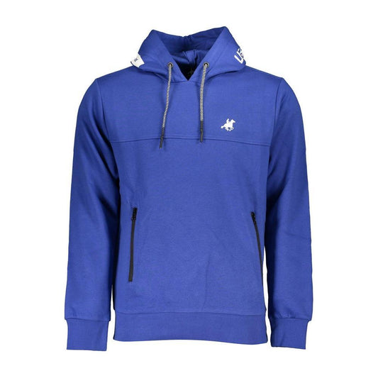 U.S. Grand Polo Chic Blue Hooded Fleece Sweatshirt with Logo Detail US-25776-3XL