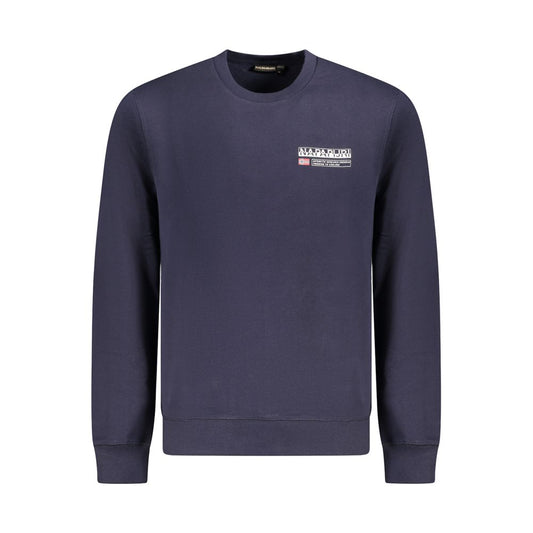 Napapijri Blue Cotton Men Sweater NA-35702-S