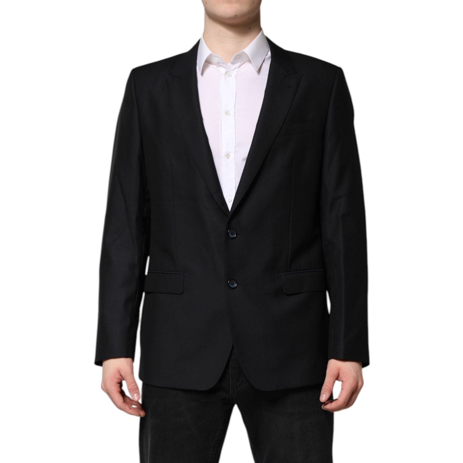 Dolce & Gabbana Dark Blue MARTINI Wool Blazer Coat Jacket