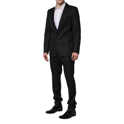 Dolce & Gabbana Dark Gray MARTINI 2 Pc Single Breasted Suit