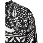 Dolce & Gabbana Black White Bandana Cotton Men Sweatshirt Sweater TSH90581-44