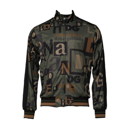 Dolce & Gabbana Multicolor Logo Full Zip Men Bomber Sweater