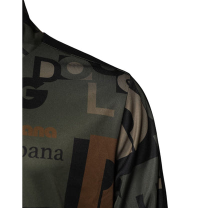 Dolce & Gabbana Multicolor Logo Full Zip Men Bomber Sweater