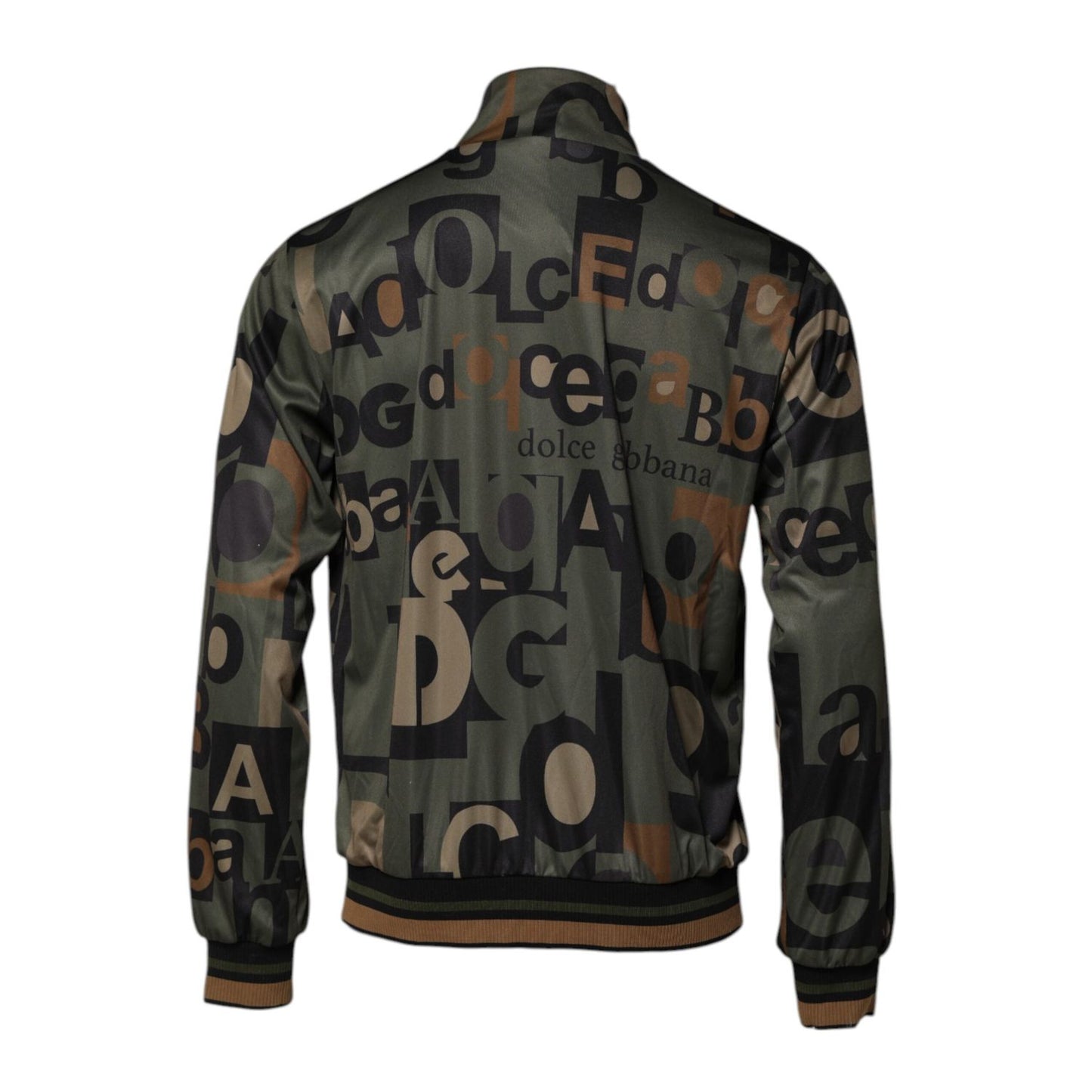 Dolce & Gabbana Multicolor Logo Full Zip Men Bomber Sweater