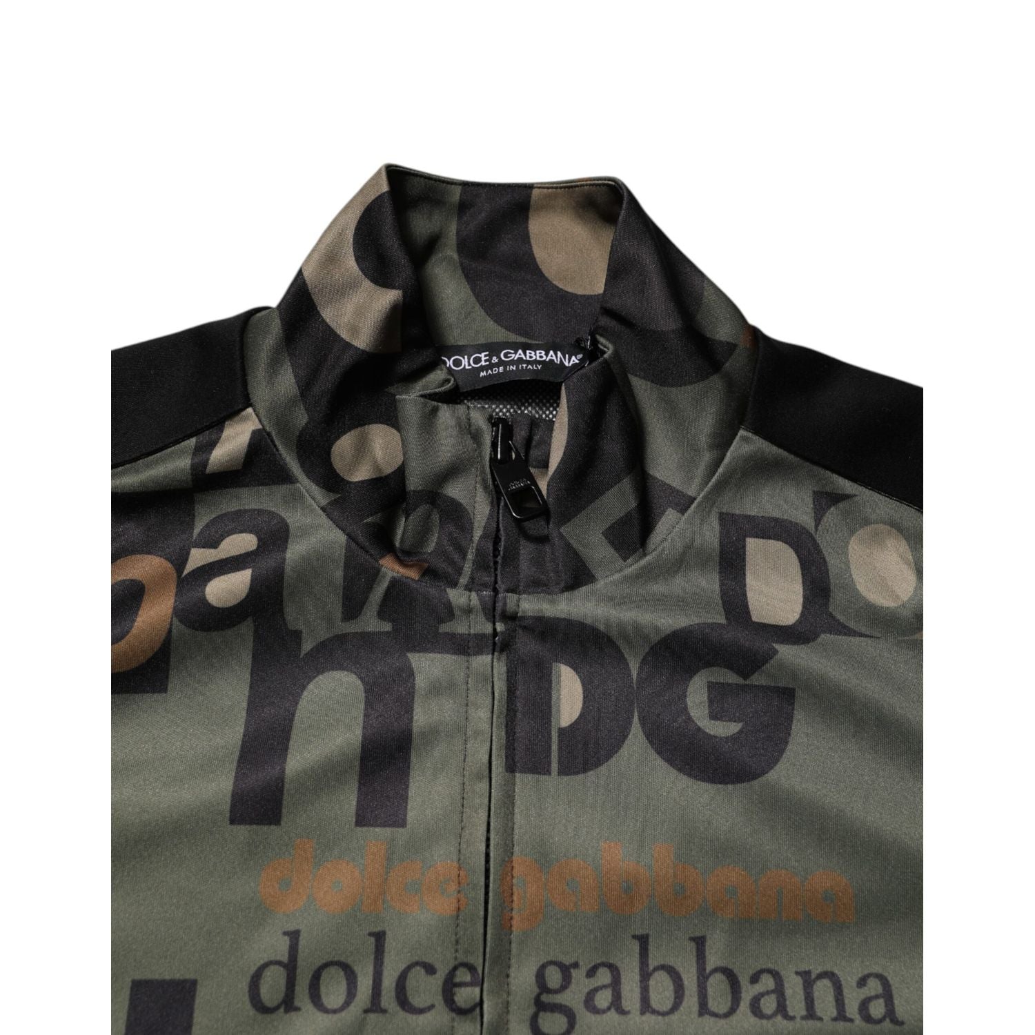 Dolce & Gabbana Multicolor Logo Full Zip Men Bomber Sweater