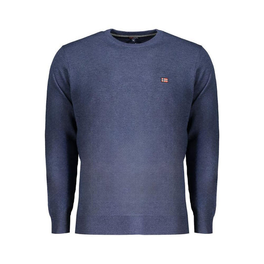 Norway 1963 Blue Wool Men Sweater NO-32040-3XL