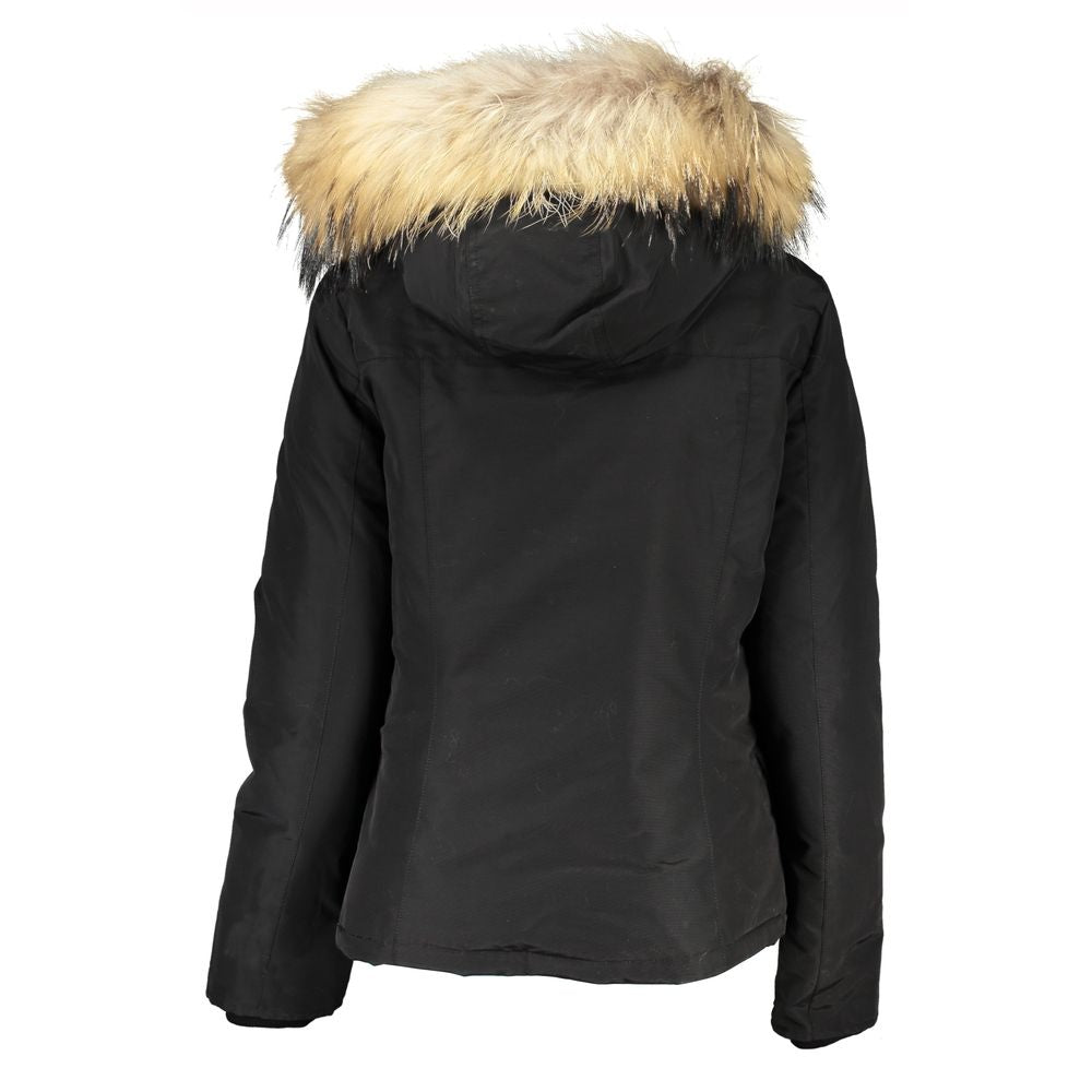 Woolrich Black Cotton Jackets & Coat WO-24338-L