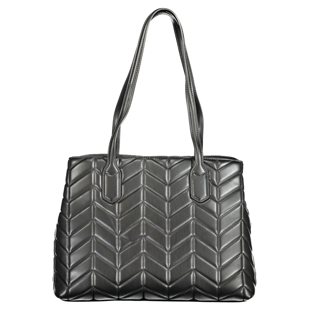 Front view with bag zipped and handles upright.
