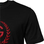 Dolce & Gabbana Black Cotton Embroidered Crew Neck T-shirt TSH90515-52