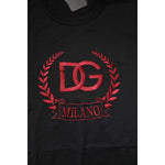 Dolce & Gabbana Black Cotton Embroidered Crew Neck T-shirt TSH90515-52