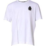 Dolce & Gabbana White Cotton DG Crown Embroidery T-shirt TSH90636-60