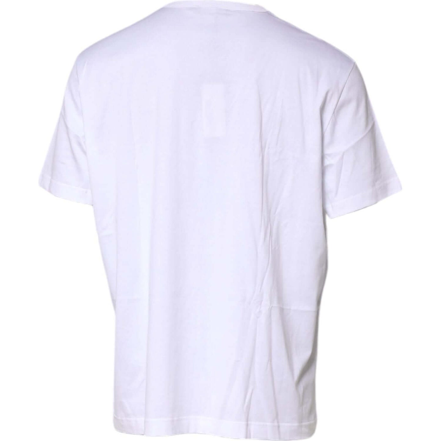 Dolce & Gabbana White Cotton DG Crown Embroidery T-shirt TSH90636-60