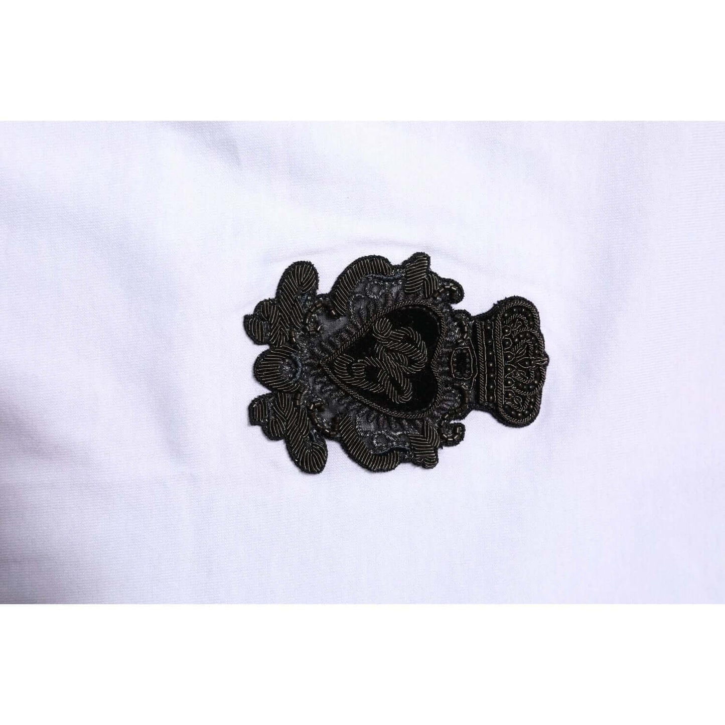 Dolce & Gabbana White Cotton DG Crown Embroidery T-shirt TSH90636-60