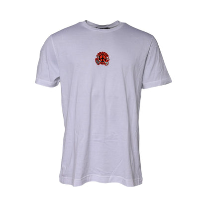 Dolce & Gabbana White DG LOVE Patch Short Sleeves T-shirt