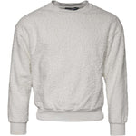 Dolce & Gabbana White Cotton Fleece Crew Neck Sweater TSH90645-44