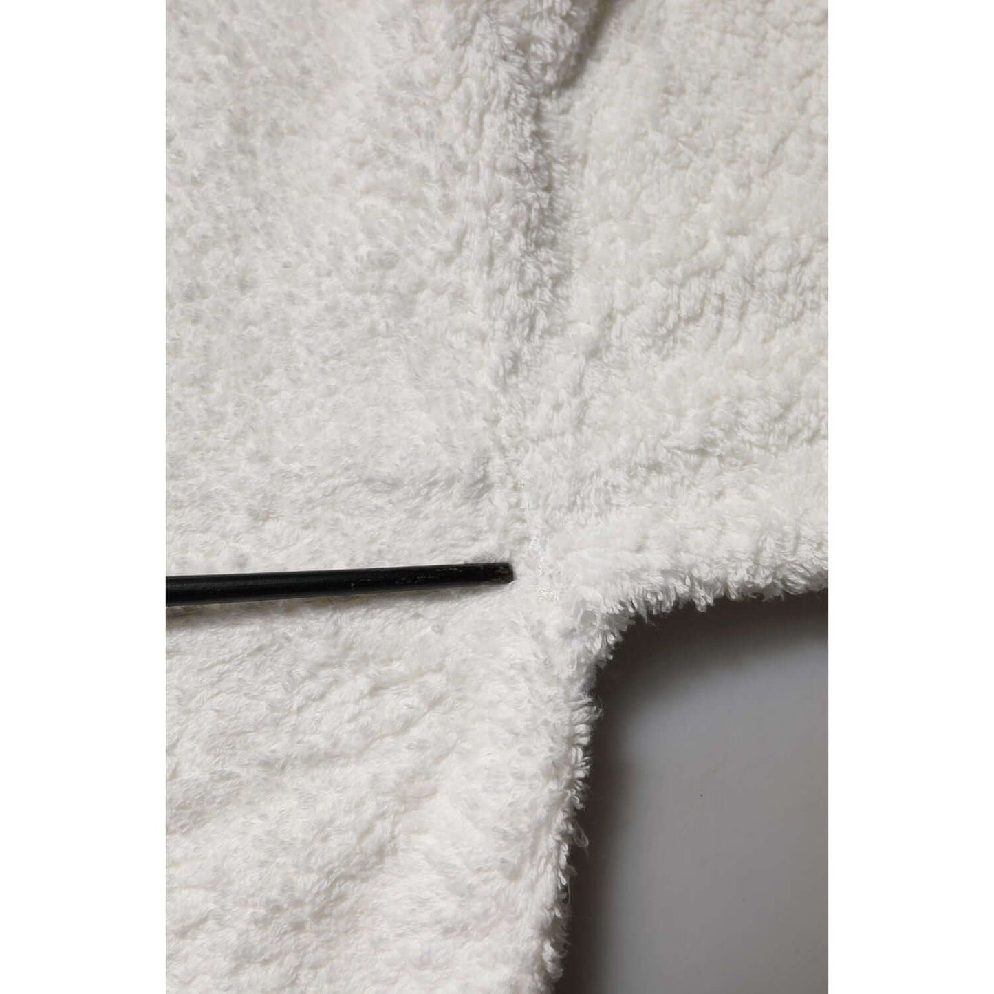 Dolce & Gabbana White Cotton Fleece Crew Neck Sweater TSH90645-44