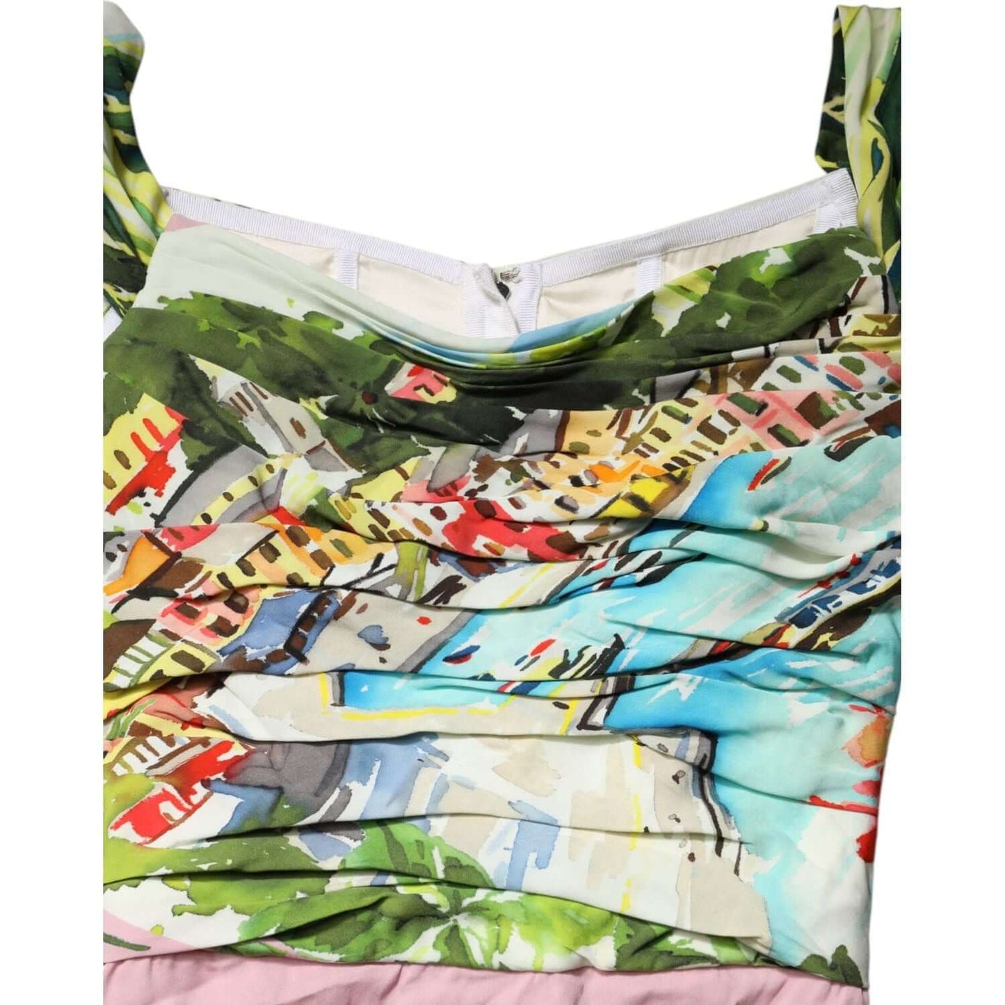 Dolce & Gabbana Multicolor Off Shoulder Long Sheath Dress DR81519-40