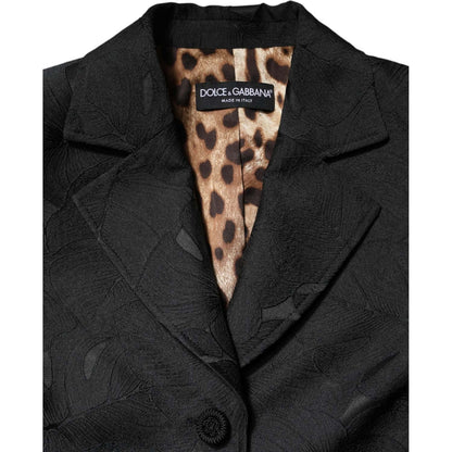 Dolce & Gabbana Black Single Breasted Trench Coat Jacket